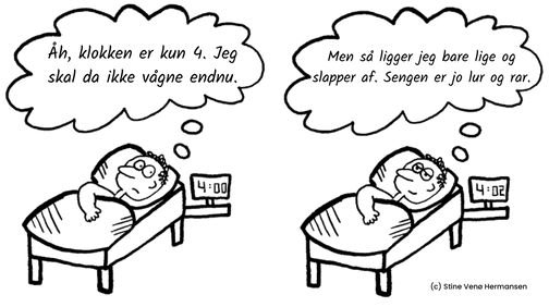 Billede på hvad du skal gøre, hvis du vågner om natten